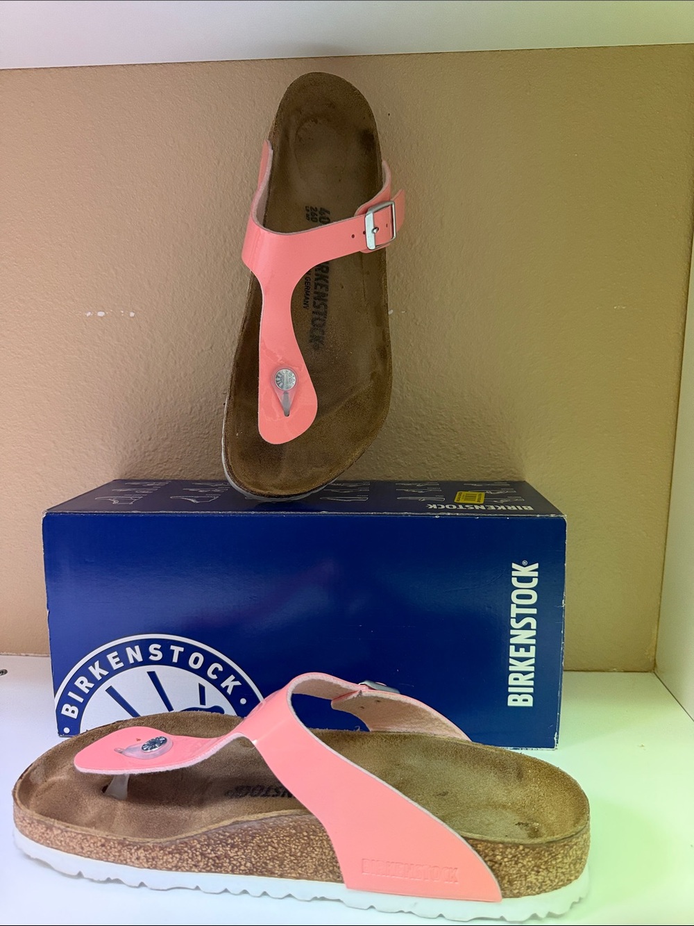 Birkenstock Gizeh Thong Sandal in Coral Pink